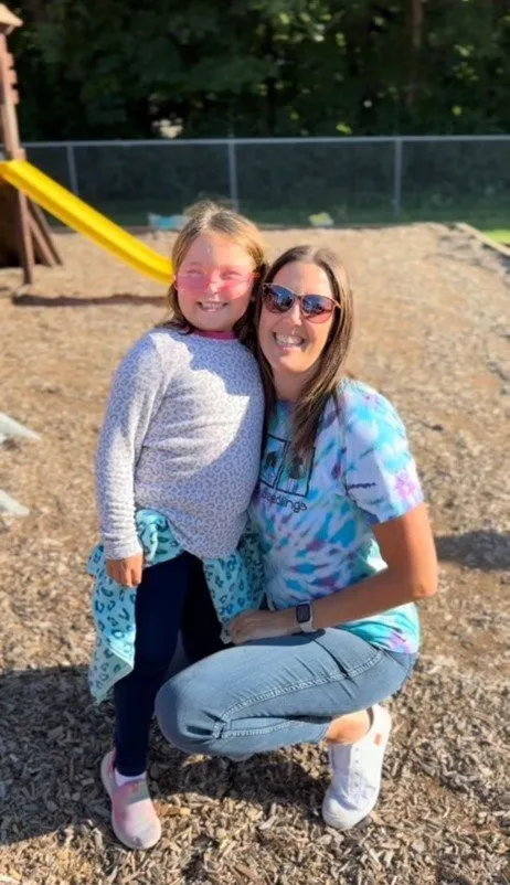 mother and daughter at preschool